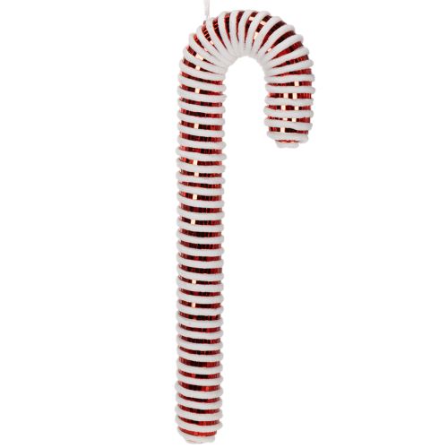 Künstliche Zuckerstange Weihnachtsdekoration 40 cm Rot-Weiß Kunststoff