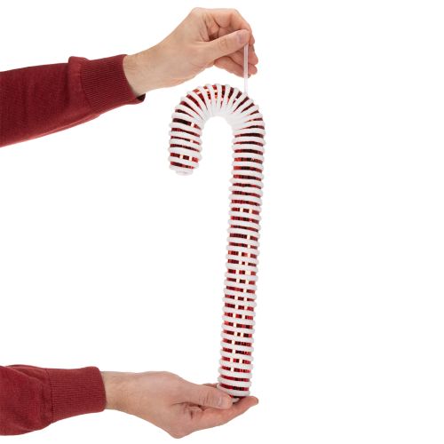 Künstliche Zuckerstange Weihnachtsdekoration 40 cm Rot-Weiß Kunststoff | Floristik24.at