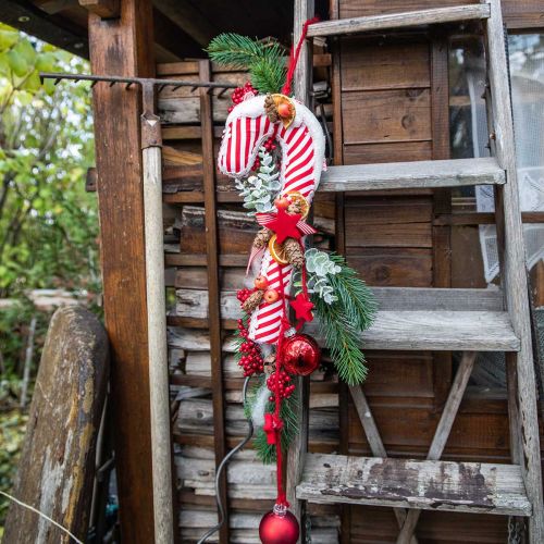 Floristik24 Zuckerstange Deko Groß Weihnachten Rot Weiß Gestreift H36cm