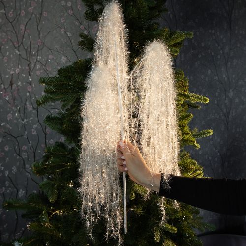 Künstlicher Winterzweig in Weiß, 70 cm, mit beschneiter Frostoptik | Floristik24.at