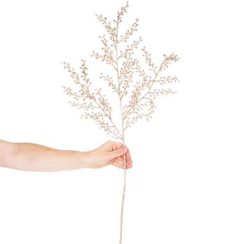 Künstlicher Zweig mit kleinen Beeren 85 cm champagnerfarben | Floristik24.at