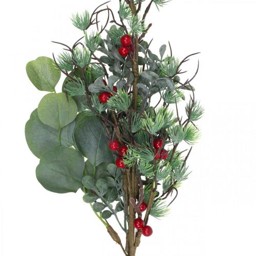 Artikel Weihnachtszweig Künstlich Grün Rote Beeren Deko 70cm