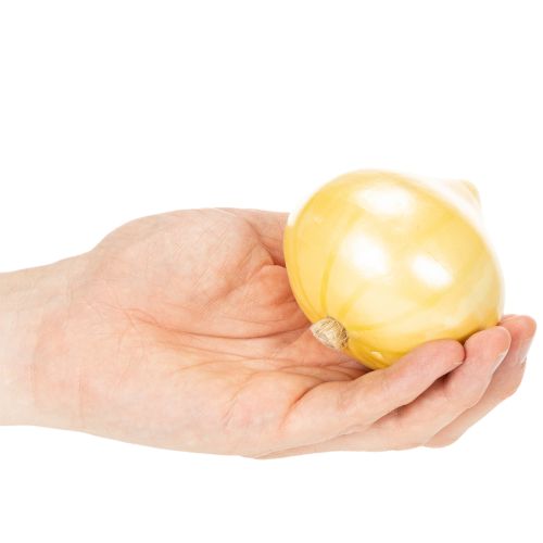 Kunststoff Lebensmittelattrappe Zwiebel 8cm Gelb für Innenbereich | Floristik24.at