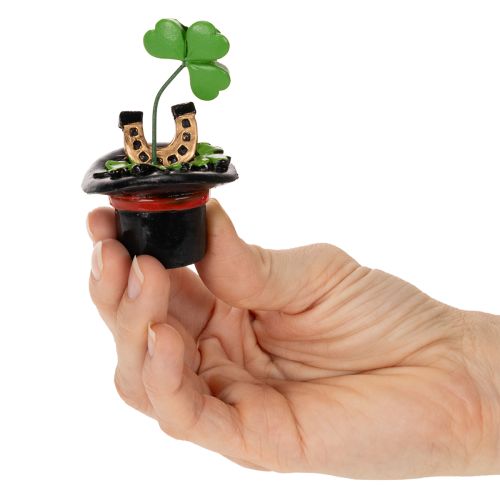 Artikel Glücksfiguren Kleeblatt und Käfer im Zylinder Kunststoff 7 cm 3er-Set