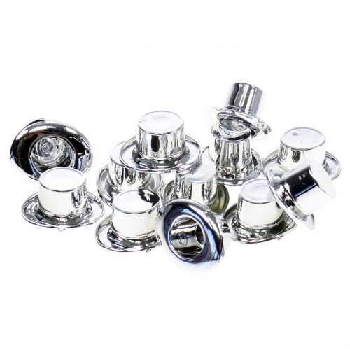 Floristik24 Zylinder mini Silber 12 St