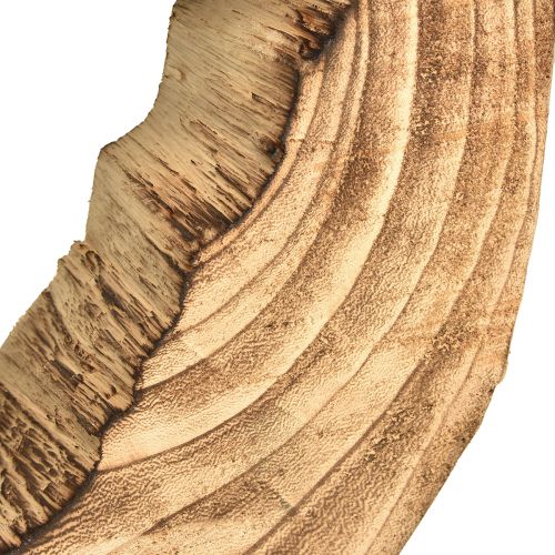 Floristik24 Rustikaler Holzring auf Standfuß – Natürliche Holzmaserung, 54 cm – Einzigartige Skulptur für stilvolles Wohnambiente