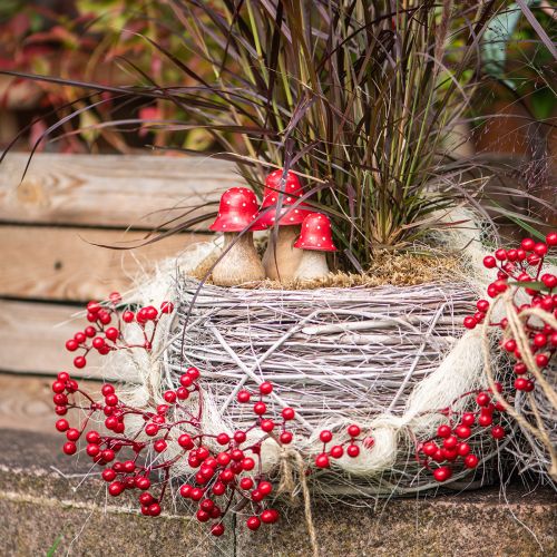 Set mit 6 künstlichen roten Beerenzweigen, 30 cm, Dekoration für Weihnachten | Floristik24.at