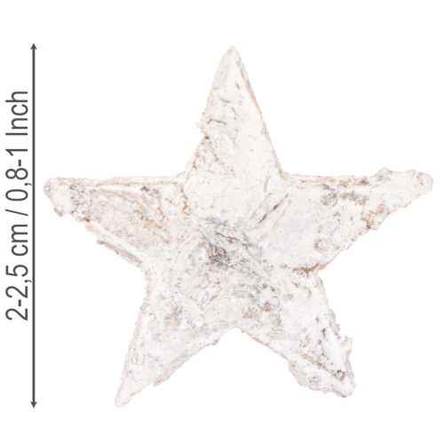 Artikel Mini Birkensterne 2cm–2,5cm weißgewaschen 150 Stück