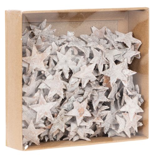 Mini Birkensterne 2cm–2,5cm weißgewaschen 150 Stück | Floristik24.at