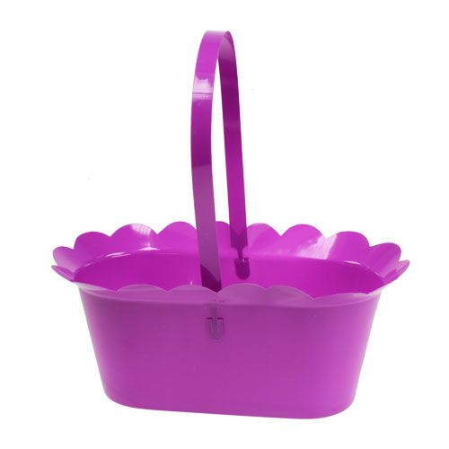 Floristik24 Plastikkorb mit Henkel oval sort. 21 x 11 x 9,5cm 10St