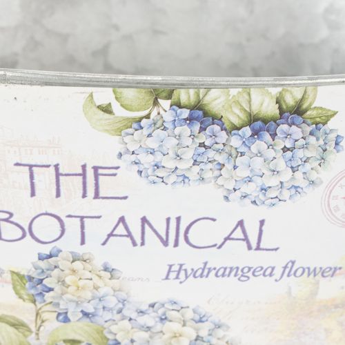 Artikel Blumenschale mit Griffen Hortensien Metall 26×13×14,5cm