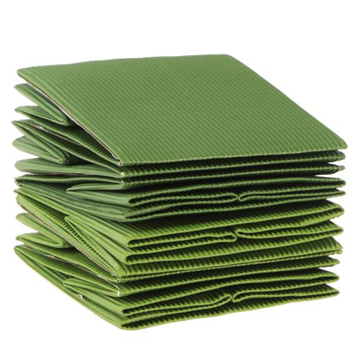 Artikel Blumenübertopf Papier Gerippt Olivgrün Grün 12cm 6 St