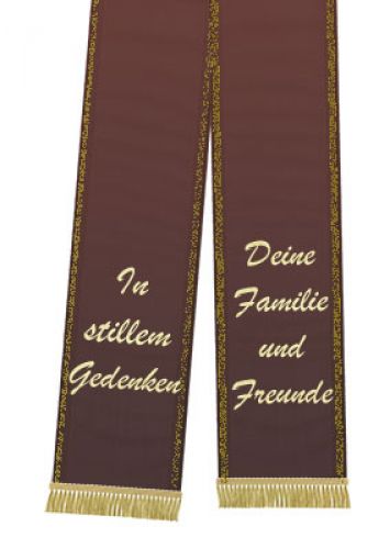 Floristik24 Trauerband bedruckt 125mm x 75cm bordeaux