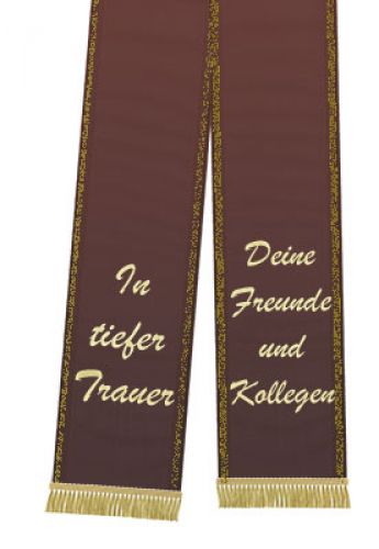 Floristik24 Trauerband bedruckt 125mm x 75cm bordeaux