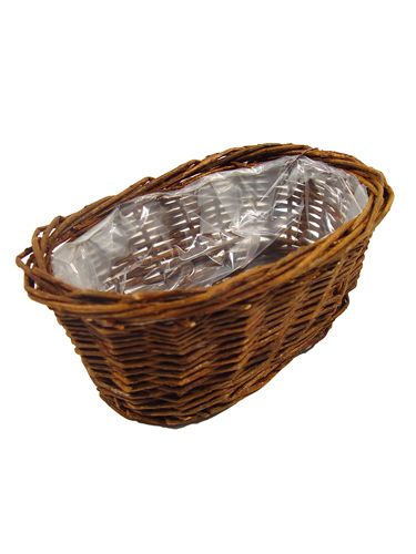 Floristik24 Brotkorb ca. 25cm oval ungeschält