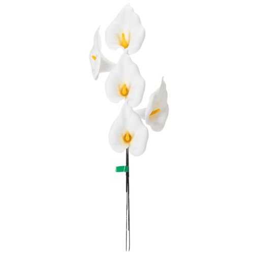 Weiße künstliche Calla am Draht, 50 Stück, 35 cm | Floristik24.at