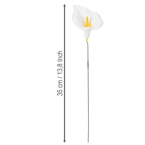 Weiße künstliche Calla am Draht, 50 Stück, 35 cm | Floristik24.at