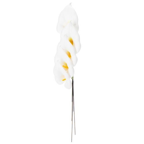 Künstliche mittlere Calla am Draht 37 cm Weiß 50 Stück | Floristik24.at