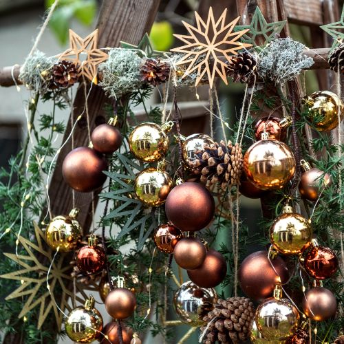 Artikel Christbaumkugeln Plastik Gold 8cm 6St