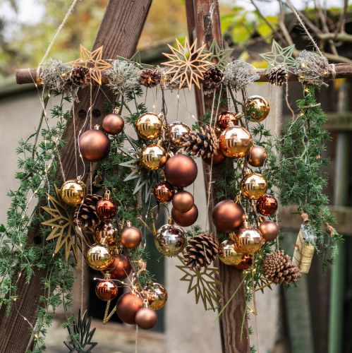 Artikel Christbaumschmuck Schneeflocken Deko Holz Grün 15cm 8 St