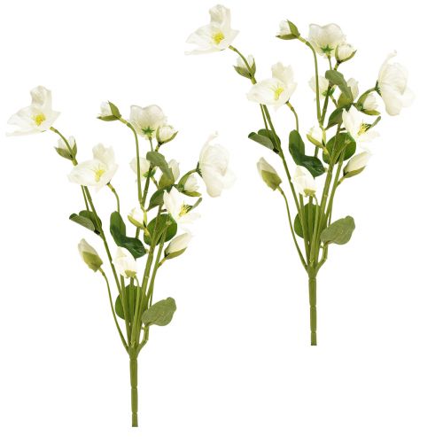 Artikel Christrosen Kunstblumen Weiß Weihnachtsdeko 37cm 2St