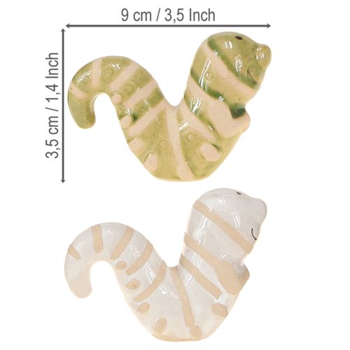 Artikel Lustige Wurm Deko Keramik Raupe Hängedeko Topf 9x6cm 2St