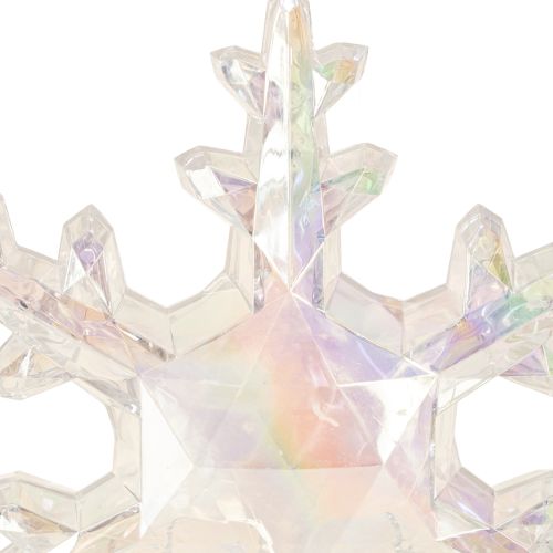 Artikel Deko Schneeflocken Winterdeko Irisierend Ø14–15cm 2St