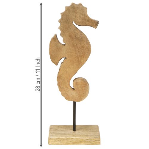 Artikel Deko Seepferdchen Holz Tischdeko Natur Blau H28cm