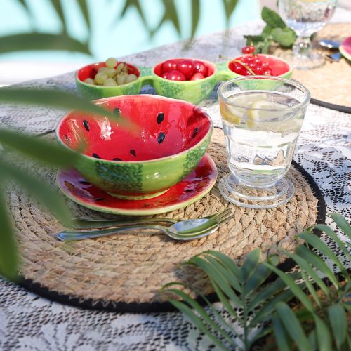 Artikel Deko Teller Keramikteller Wassermelone Keramik Ø16cm 2St