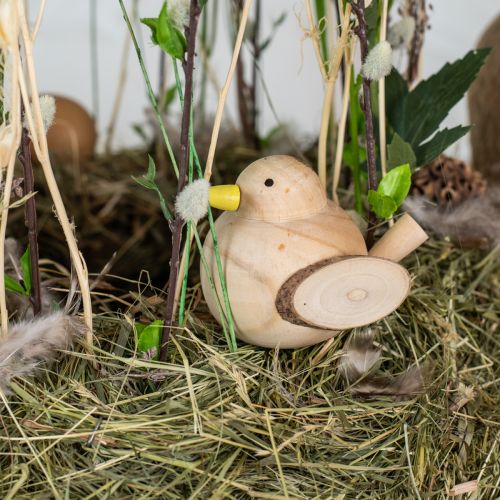 Artikel Deko Vögel Holzvögel Tischdeko Frühling Natur 7cm 3 St