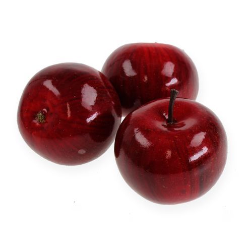 Künstliche Äpfeln Rot, glänzend 6cm 6St