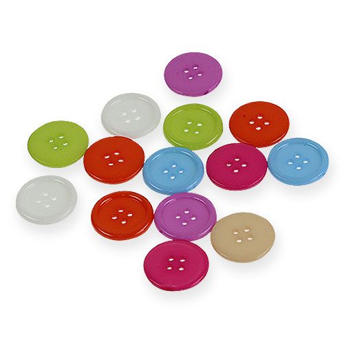 Floristik24 Deko-Knöpfe bunt Ø2,5cm 200St
