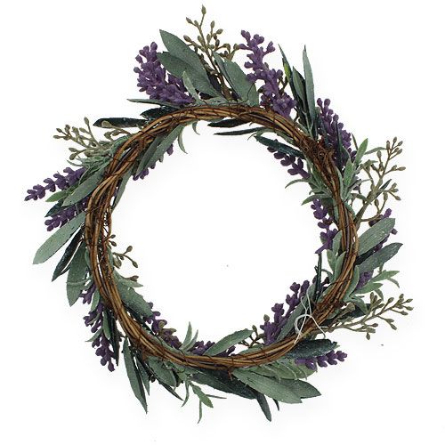 Floristik24 Lavendelkranz Grün, Violett Ø21cm