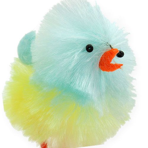 Floristik24 Chenilleküken Gelb, Blau 5cm 4St
