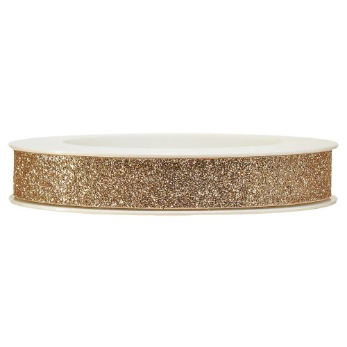 Artikel Dekoband Champagner Glitzerband Zierband B15mm L18m