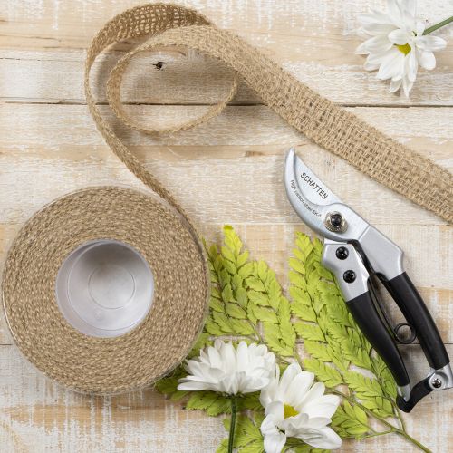 Artikel Dekoband Jute 25mm Breite Naturfarben Juteband 10m für Geschenk- und Tischdekoration