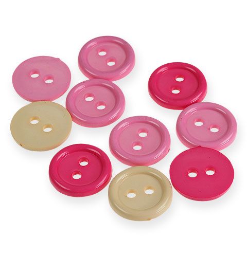 Floristik24 Deko-knöpfe Ø3,5cm 3-farbig 46 St