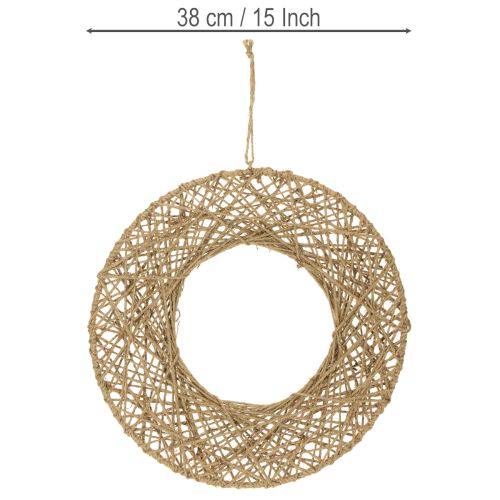 Dekoringe Metall mit Jute Ø38cm Natur 2 Stück | Floristik24.at