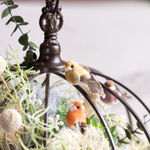 Artikel Dekovögel künstliche Wohnraumdeko Frühlingsanlass mit buntem Federkleid aus echten Federn 5cm 18St