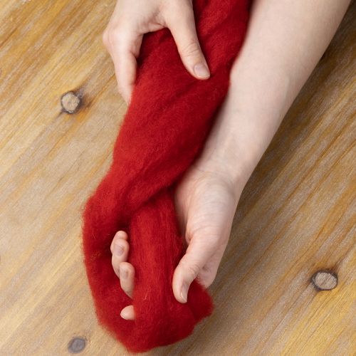 Artikel Dekowolle Rot 2m Filzwolle für Floristik Deko Basteln