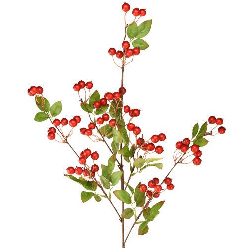 Dekozweig Rote Beeren Kunstzweig Weihnachten 88cm