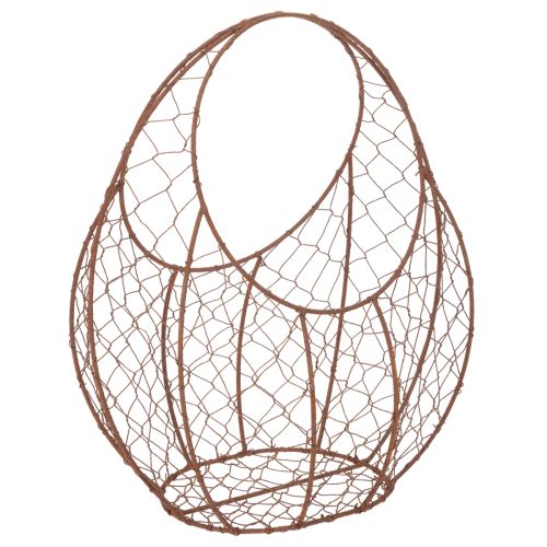 Drahtkorb aus Metall in Rostoptik, H34cm L30cm, Braun bestellen | Floristik24.at