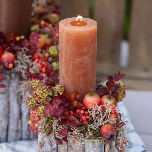 Durchgefärbte Kerzen Orange Peach Stumpenkerzen 60×100mm 4 St
