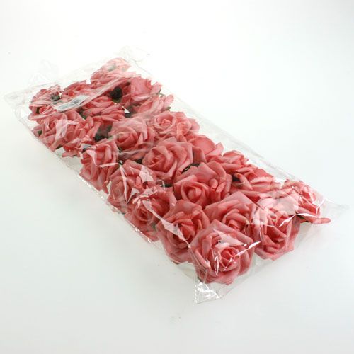 Floristik24 Foam-Rose Ø 6cm Rosa 27St