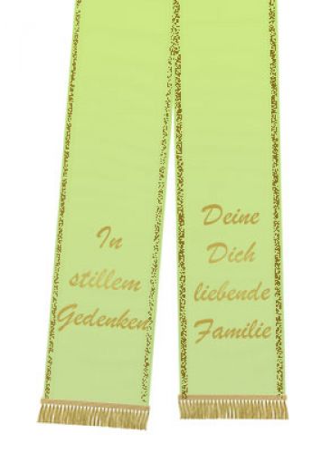 Floristik24 Trauerband bedruckt 125mm x 75cm frühlingsgrün