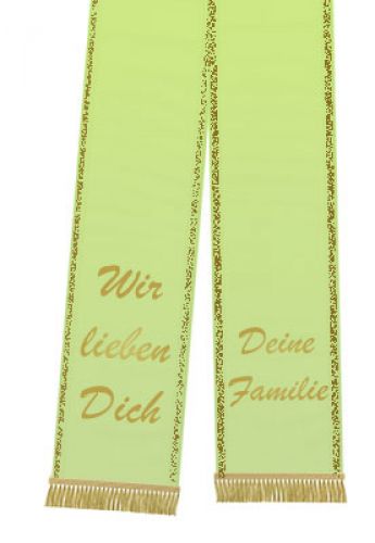 Trauerband bedruckt 125mm x 75cm frühlingsgrün