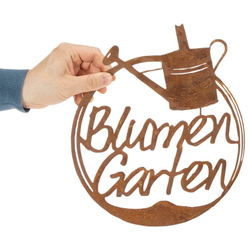 Metallschriftzug Gartendeko Set, Rostoptik, 29,5cm, Kräuter, Blumen, Rosen, 3-teilig | Floristik24.at
