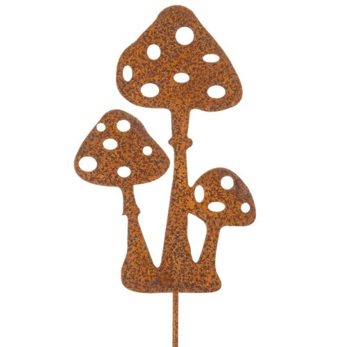 Gartenstecker Metall Edelrost Fliegenpilz 15 cm Rostbraun 6 Stück | Floristik24.at