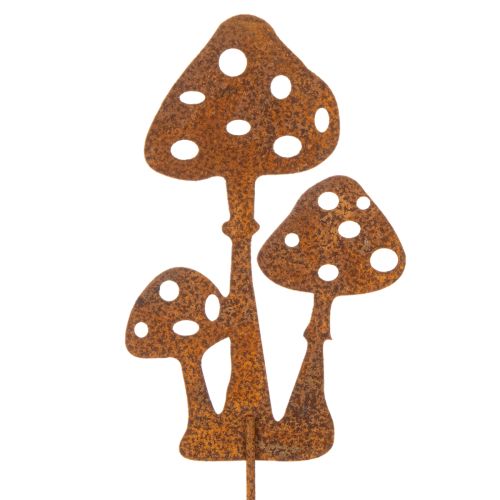 Gartenstecker Metall Edelrost Fliegenpilz 15 cm Rostbraun 6 Stück | Floristik24.at