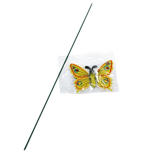 Floristik24 Schmetterling am Stab 17cm gelb
